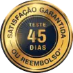 Selo satisfação garantida: teste por 45 dias ou reembolso