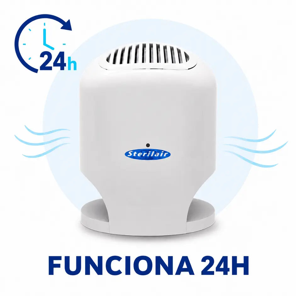 Purificador de ar Sterilair funciona 24 horas