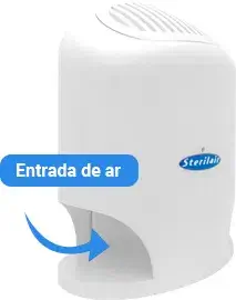Purificador e Esterilizador de Ar Sterilair como funciona: Entrada de ar Purificador e Esterilizador de Ar Sterilair como funciona: Entrada de ar